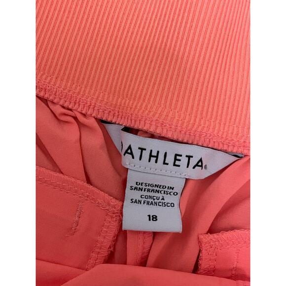 Athleta Brooklyn Ankle Pant Women's 18 Sunset Glow Pink Packable Pull On NWT - Picture 3 of 6